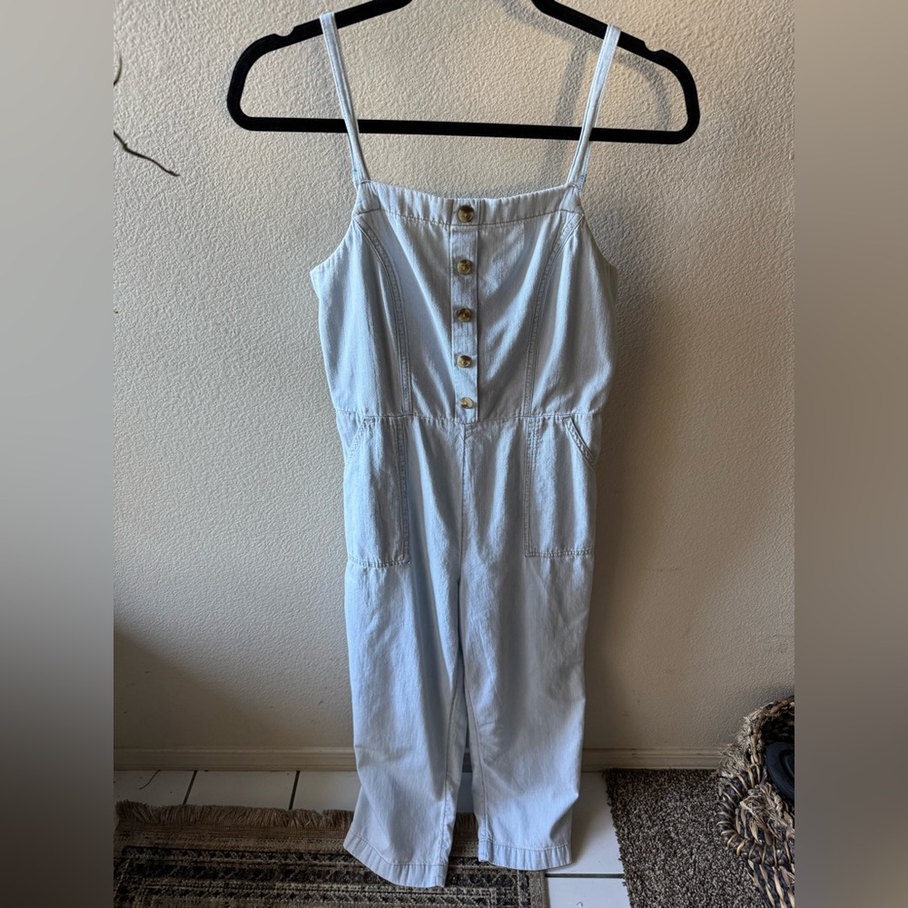 Old Navy Sky Blue Smocked Jumpsuit
